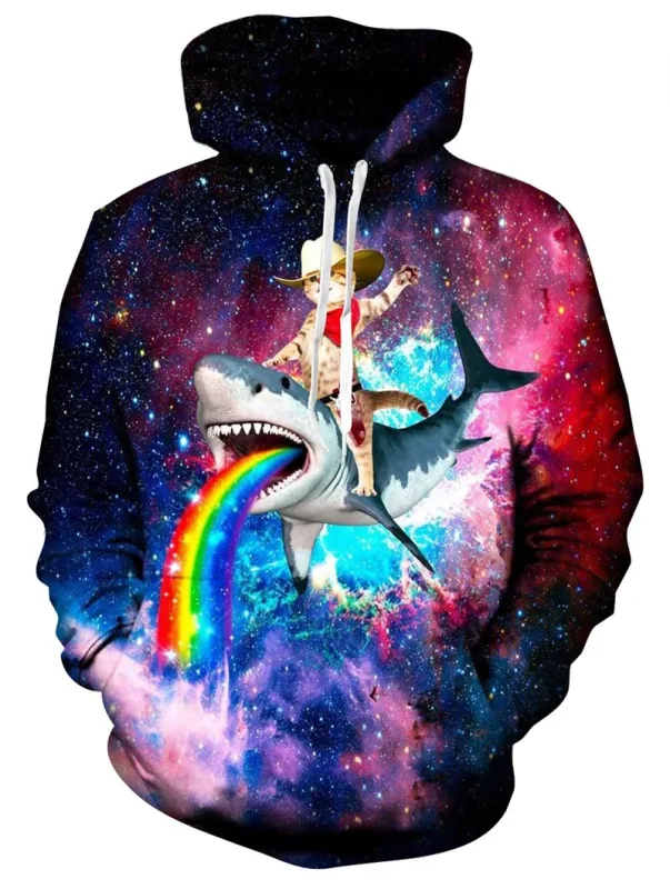 Men's Hoodies Animal Cat Print 3D Patternv Hooded Autumn Pullover Sweatshirt na May Pocket Hoodie Streetwear Maluwag Kumportable — image 3