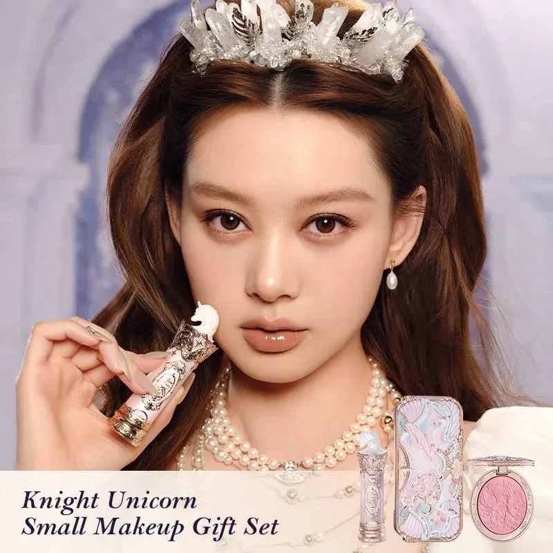 Σετ δώρου μακιγιάζ Flower Knows Knight Unicorn Σετ δώρου 3PCS Kit Eye Shadow Palette Long Lasting Lipstick Blusher Setting Powder — image 3