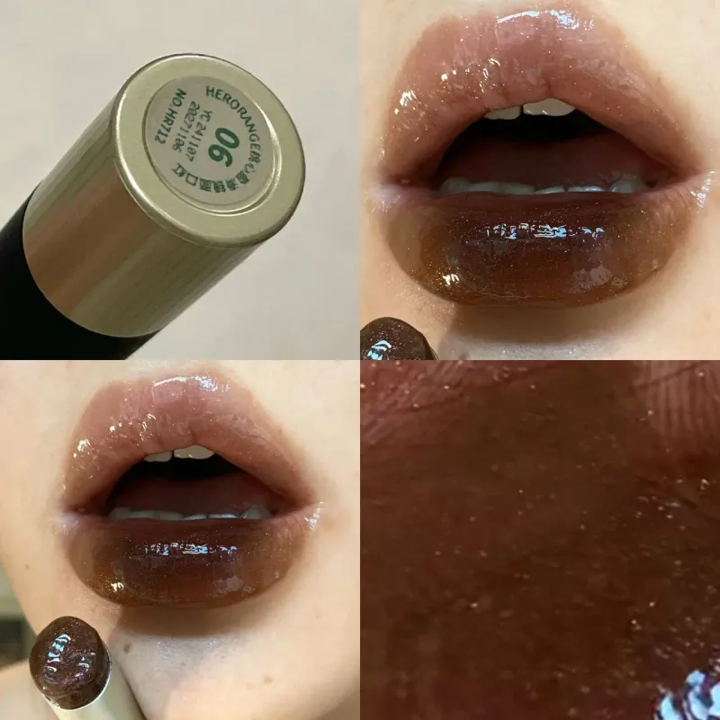 Herorange Mirror Lip Gloss 24ωρο αδιάβροχο κραγιόν μακράς διαρκείας Χωρίς μεταφορά χωρίς ξεθώριασμα Ματ & γυαλιστερό μακιγιάζ χειλιών γυναικείο