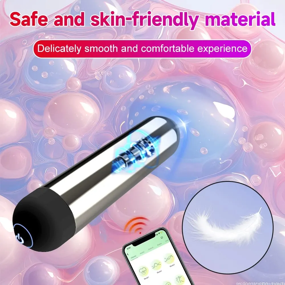 Erőteljes Bullet Vibrator APP Bluetooth Control Clitoral G Spot stimuláló masszírozó mini anális punci stimuláló szexjáték nőknek
