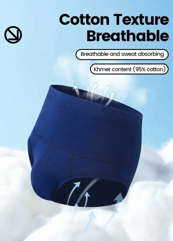 Men's High-Waist Cotton Underwear, Slim-Fitting Waist-Protecting, Plus-Size Warm Triangle Sports Briefs — image 22