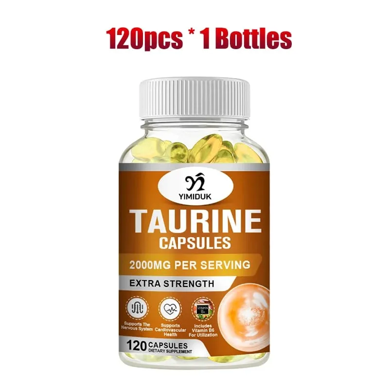 Buy 1 Get 1 Free! Premium Taurine Supplement for Focus & Exercise Boosts Endurance Reduces Fatigue & Cardiovascular Function