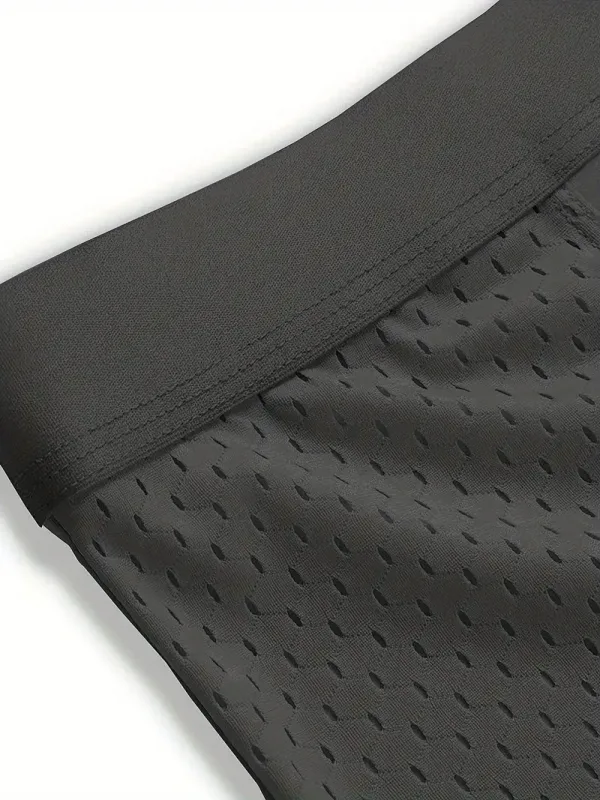 8 st/set Herrunderkläder Ice Silk Mesh Herrtrosor Andningsbara Spårlösa Modetrosor Enfärgade manliga boxershorts — image 6