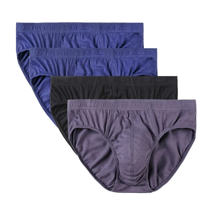 4 Pcs/Lot Cheapest 100% Cotton Mens Briefs Plus Size Men Underwear Panties XL-5XL Men's Breathable Sexy Lingerie Underpants — image 13