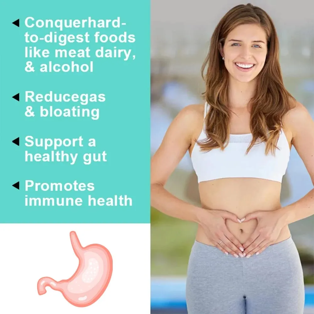 Digestive Enzyme Supplement - 3 Prebiotics 12 Probiotics 10 Billion CFU - Digestion Nutrient Absorption Colon Detoxification — image 3