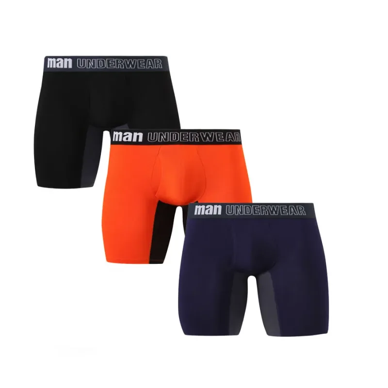 3st Boxershorts för män Big Size Sexiga trosor Underkläder Pack Boxershorts Bambu Fiber Trosor Kalsonger Lång Homme Trosa 5XL-7XL