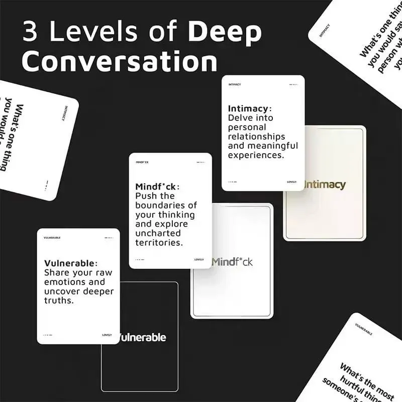 9X6,5cm Substance By Lovely English Edition Cute Deep Conversation Card Game Meaningful Dialogue with 90 Pcs Cards