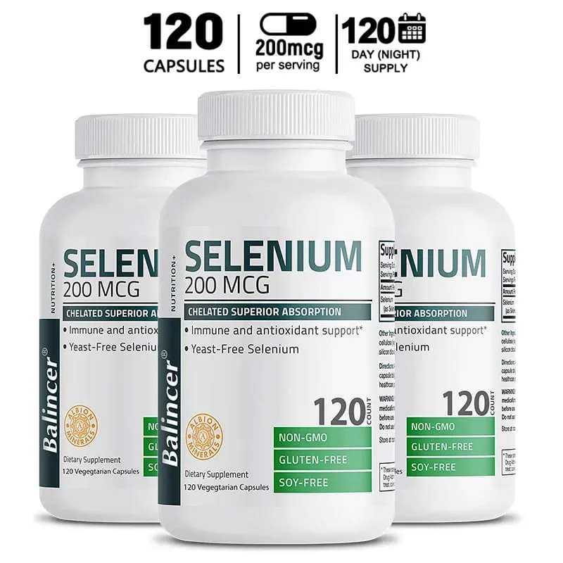 Organic Selenium Capsules - Vitamin D for Heart Bone Metabolism & Immune Health Improves Brain Function High Absorption — image 10