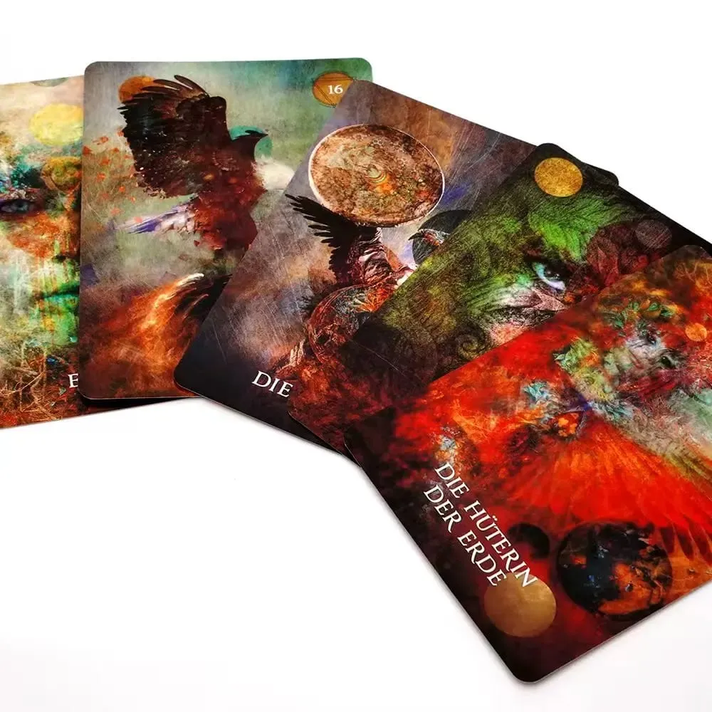 Γερμανικά 78 τμχ Das Schamanische Seelen Orakel Tarot Deck Prophecy Divination Comics Κάρτες Ταρώ Family Party Επιτραπέζιο παιχνίδι