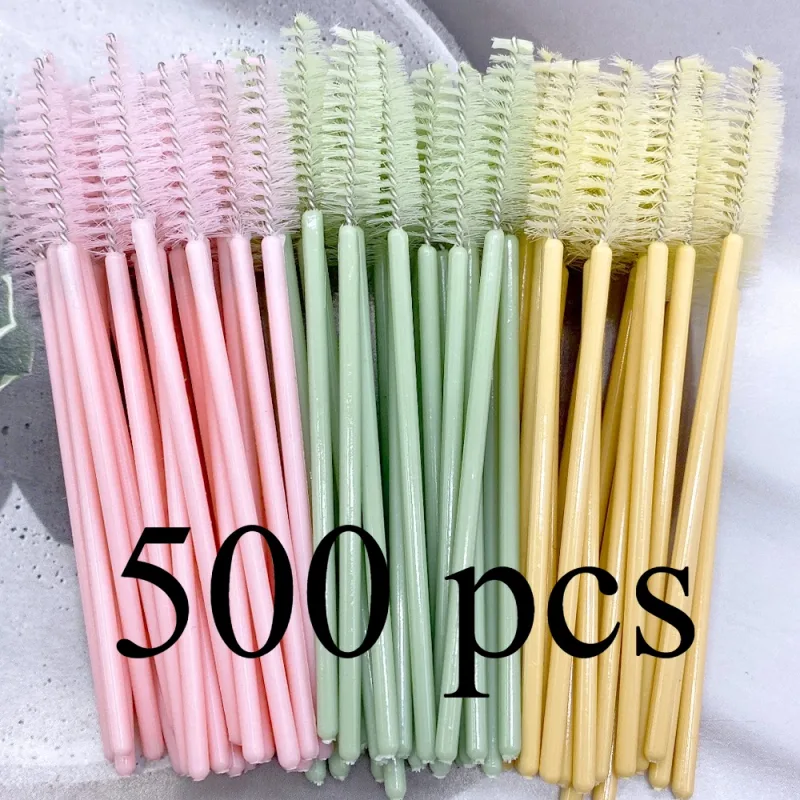 Zanse 50/500 pcs Eyelash Eyelash Brushes Eyelash Spoolies Mascara Wands Applicator for Eyelash Extension Makeup Tool — image 13