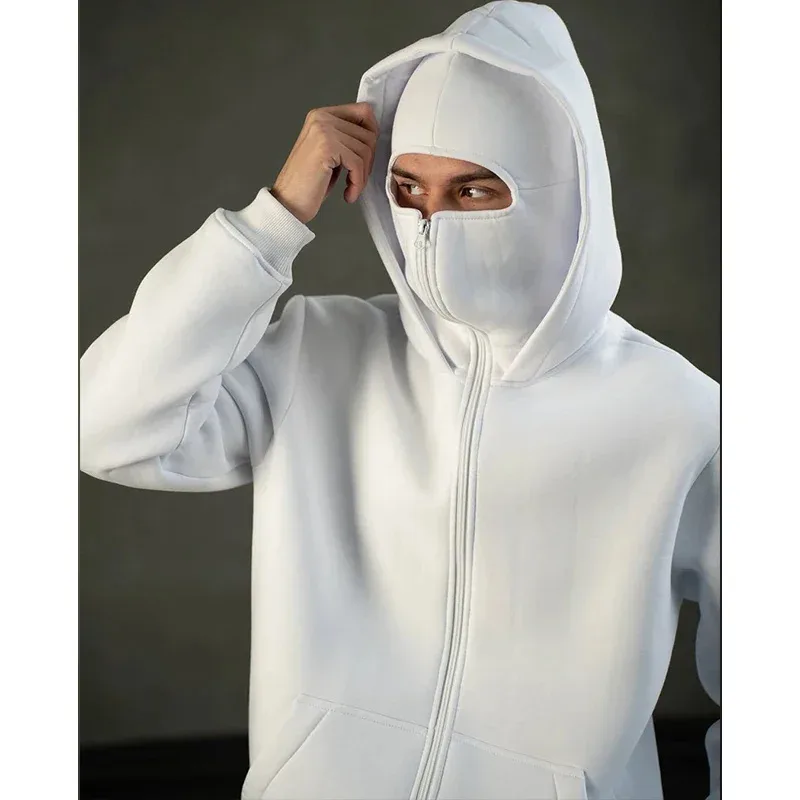 Men's and Women's Berets - Rock Style - Fall/Winter Collection - New Product - Double-Layered Hooded Sweatshirt - Zipper Jacket — image 2