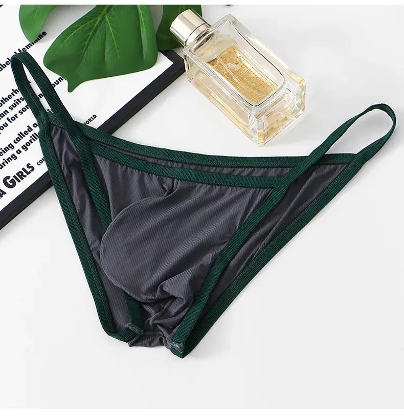 Men's Underwear Low-waist Ice Silk Briefs Breathable Soft Panties — image 10