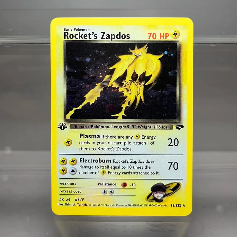 PKM Cards Edition 1st Gym Challenge 1996 Base Set Single Foil Cards Mewtwo Gengar Raichu Card Collection Cards PTCG Proxy Cards — image 6