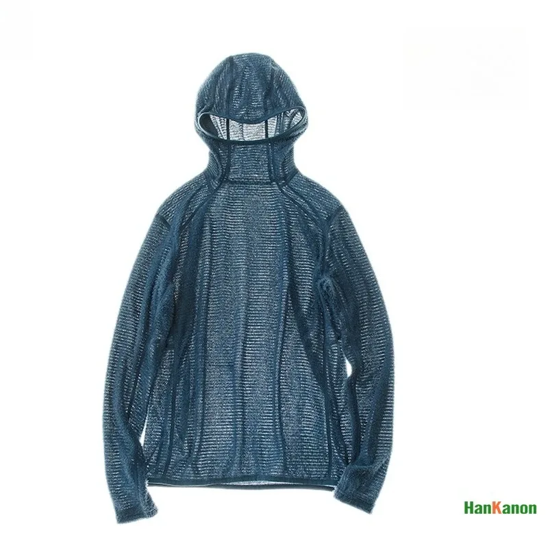 Camiseta masculina leve com capuz Thermolite® com capuz térmico de manga comprida para caminhadas, camping e ciclismo, antiestática e antibolinhas — image 9