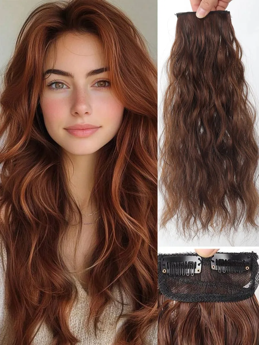 Γυναικεία Extensions Water Wave Clip In Hair Extensions Αόρατη συνθετική περούκα τεμάχιο Κατάλληλα αραιά μαλλιά Αύξηση όγκου μαλλιών — image 8