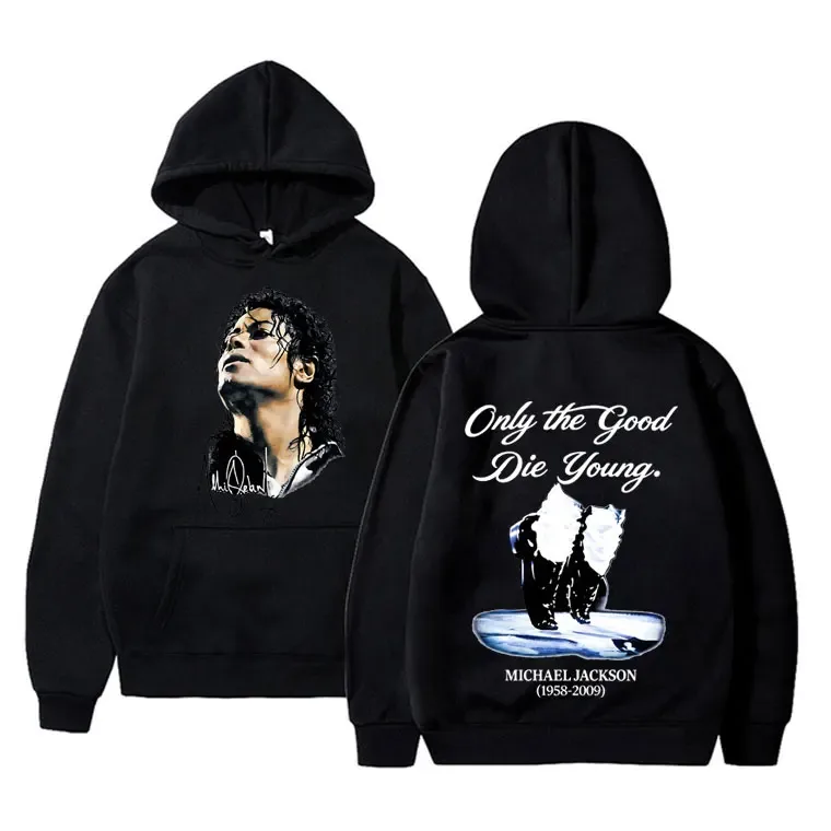 Michael Jackson King of Pop Hoodie Men Women Vintage Gothic Rock Sweatshirt Men's Punk Oversized Pullovers Hoodies Streetwear — image 1