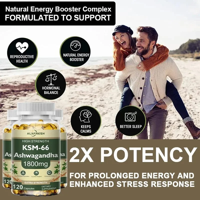 KSM-66 Organic Ashwagandha kapszula cinkkel | GMO-mentes vegán | Prémium Formula Egészség-kiegészítő — image 5