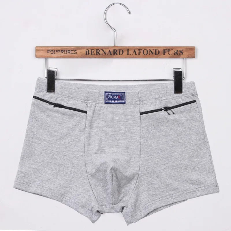 Herrfickor Underkläder Stöldskyddsbyxor Boxertrosor,två dragkedjor Fickor Bomullskalsonger,Boxershorts för herr,byxshorts 3256802472559571 — image 9