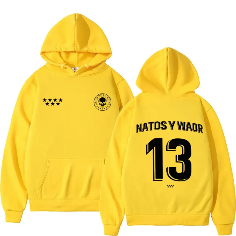 Rapper NATOS WAOR 13 Sweatshirts Men Women Fashion Hip-hop Pullover Autumn Winter Loose Casual Gothic Punk Tracksuit Streetwear — image 14