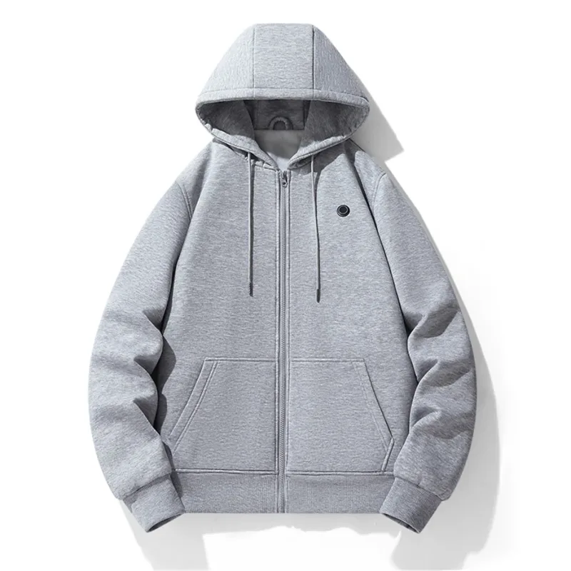 Hoodies de aquecimento usb masculino inverno elétrico aquecido hoodies jaquetas com zíper aquecido com capuz infravermelho 5 áreas de aquecimento jaqueta preto cinza
