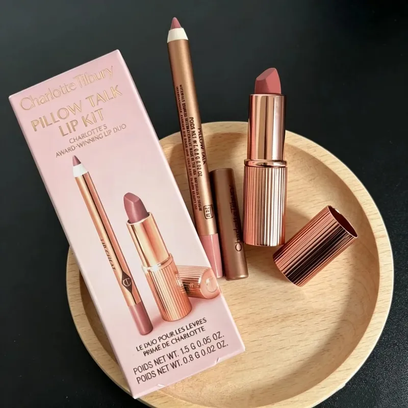 Σετ κραγιόν Charlotte Tilbury Matte Smooth & Lip Liner Set Creamy Blendable & Setting Spray Set Dewy Refreshing 16H Wear Makeup — image 8