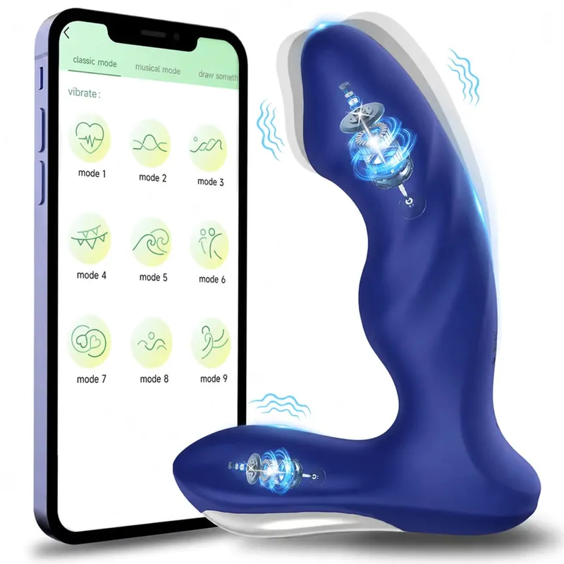 Prostate Massager Anal Vibrator Anal Toys Butt Plug 10 Vibrating Thrusting Anal Plug Male Sex Toys Anal Plug Couple Adult Toy — image 8