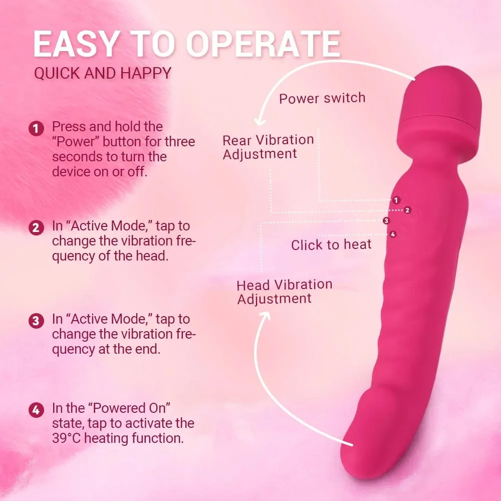 Magic AV Wand Powerful G Spot Vibrators Female Clitoris Stimulator Heating Dildo Massager Masturbation Adult Sex Toys for Women