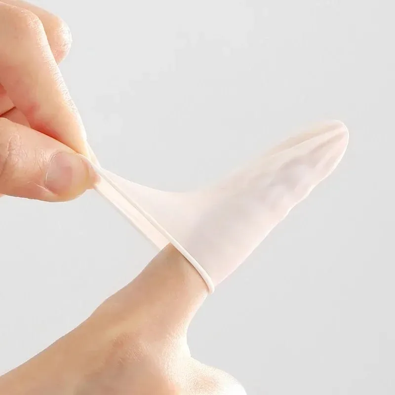 100PCS Disposable Finger Sleeves Clitoris Stimulate Penis Sleeve G Point Massage Reusable Condom Sex Toys For Woman Men Gay
