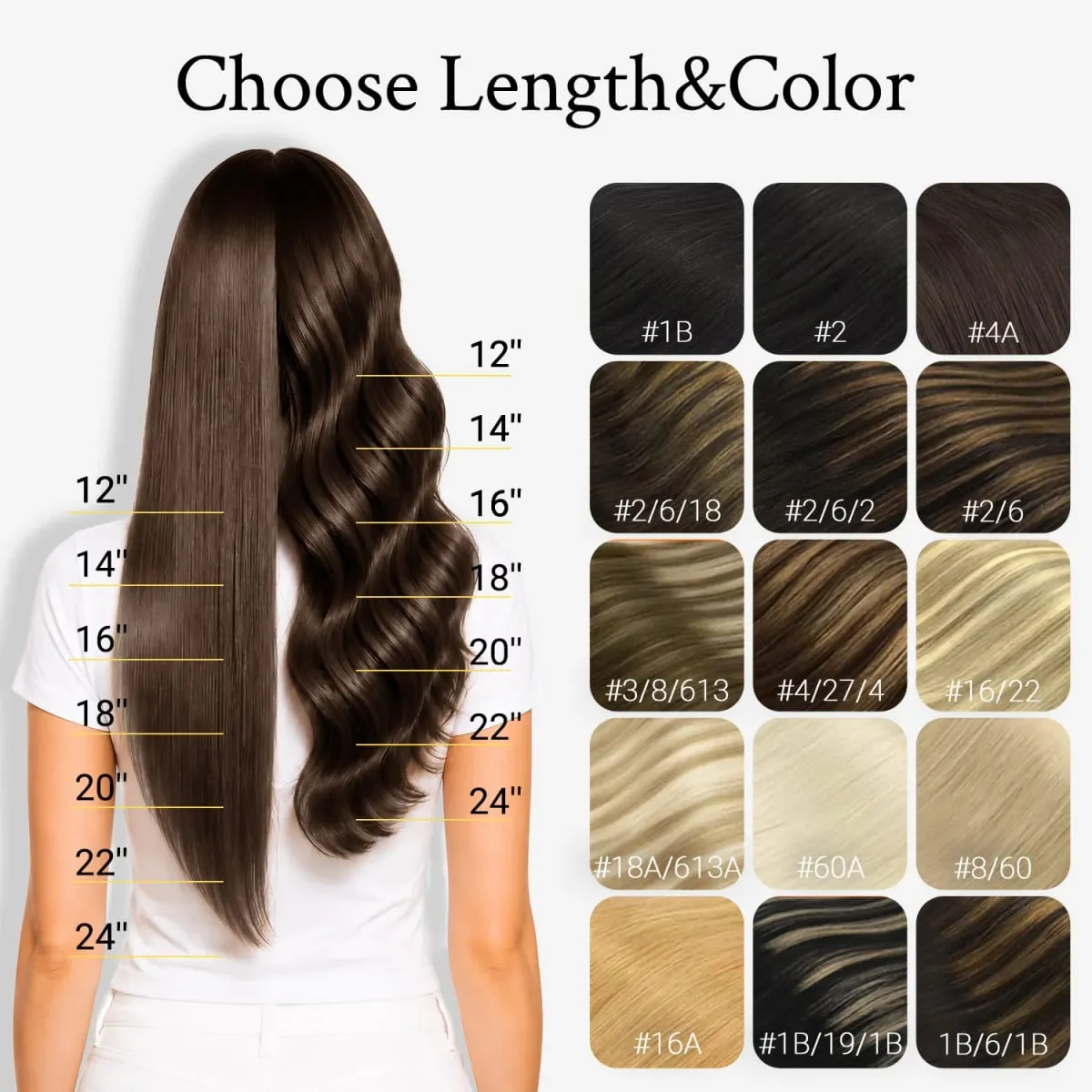 Sunmofavo Tape In Remy Human Hair Extensions Παχιά μεταξένια ίσια φυσική καφέ αόρατη ταινία 20 τμχ. — image 5