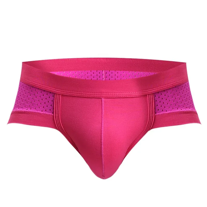 Solid color Sexy Mesh Leisure Motion Boys' Underwear Low-waisted No trace Quick Drying Fashion Cool and Refreshing Underpants — image 11