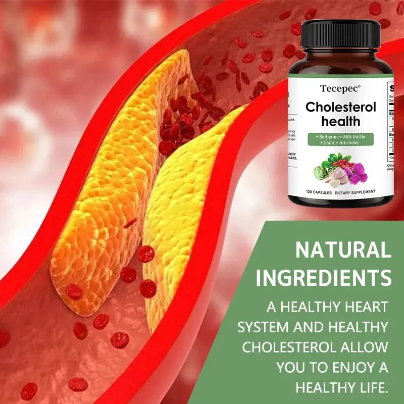 Cholesterol Support Supplement - Contains Berberine Artichoke and Garlic To Support Healthy Cholesterol Levels and Natural Heart Health