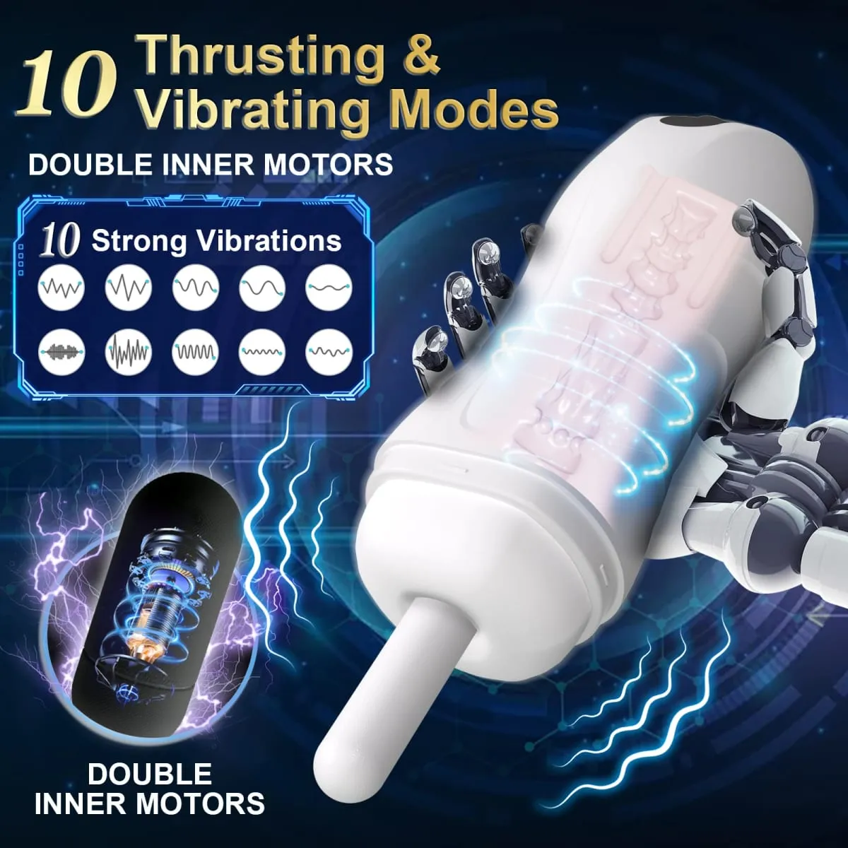 Automatic Male Sucking Mastubator Vibration Blowjob Machine Masturbation Cup Sex Toys Adult Goods for Men Masturbate Supplies