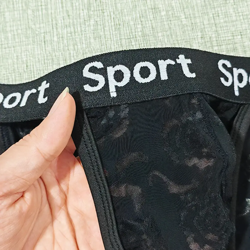 Men Jacquard High Fork Briefs Breathable Underwear gay No Crotch Tightness Lingerie Quick Dry Men's panties Seamless Underpants — image 21