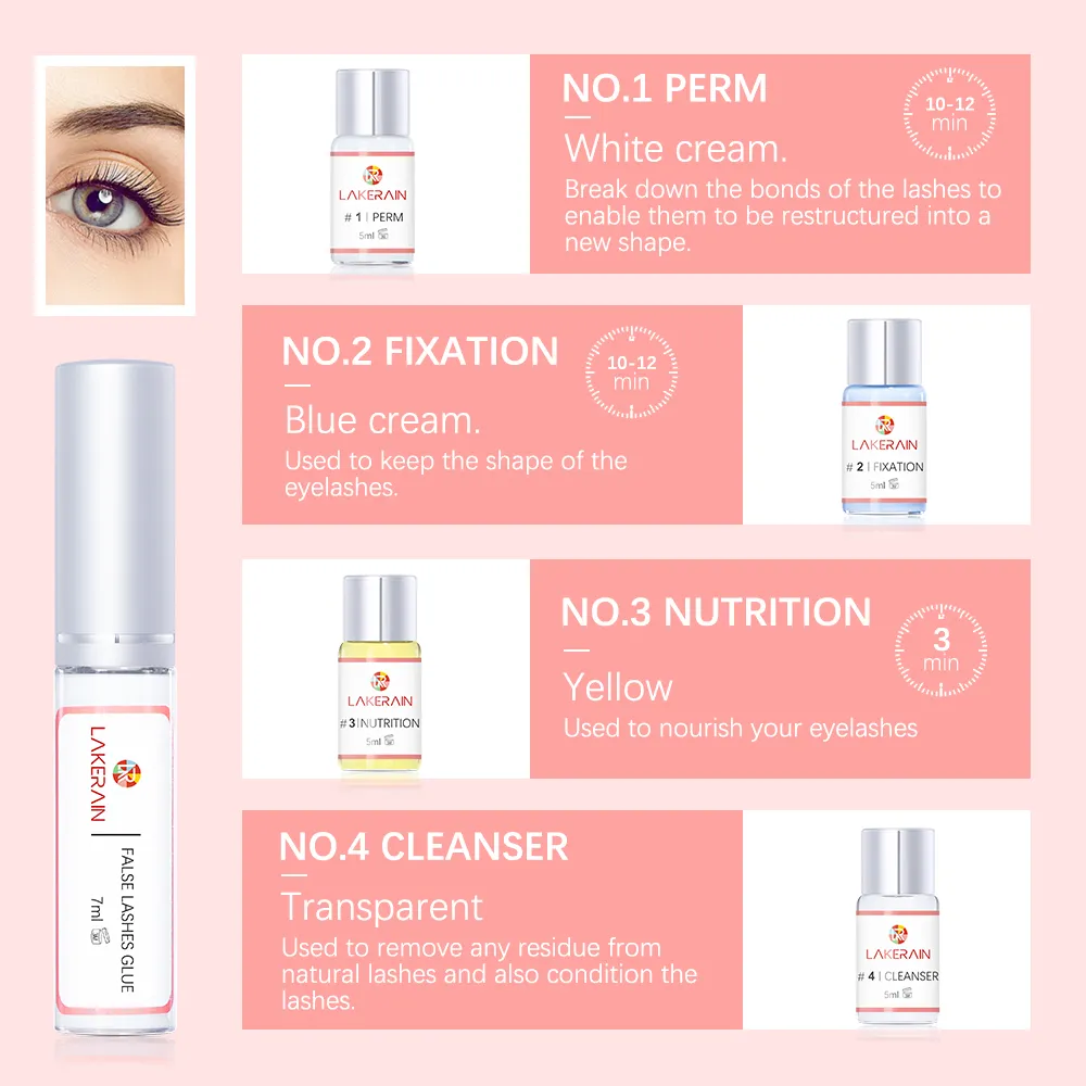Free Shipping Lash Lift Kit Long Lasting Eyelash Lifting Perming Lotion Fixation Glue Curly Lasher Beauty Salon Home Use Pro Kit