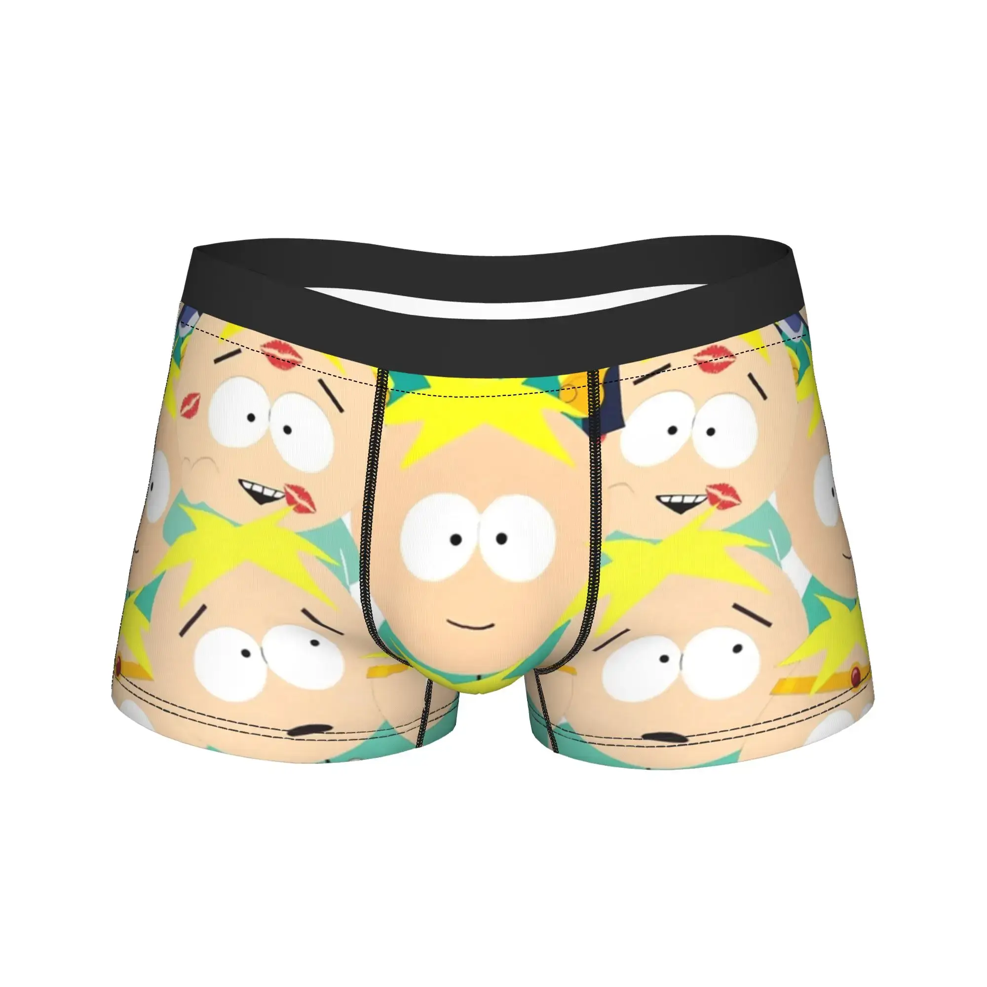 Mga Lalaki South Cartoon Park Butters Stotch Collage Mahabang Kasuotang Panloob Hot Boxer Briefs Shorts Panty Lalaki Malalambot na Panloob M-XXL — image 1