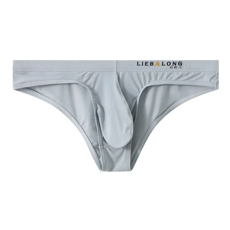 Panlalaking Briefs Bikini Sexy Underwear Men Ice Silk Penis Pouch Briefs Cuecas Calzoncillos Hombre Slip Gay Solid Lingerie ng Lalaki — image 22