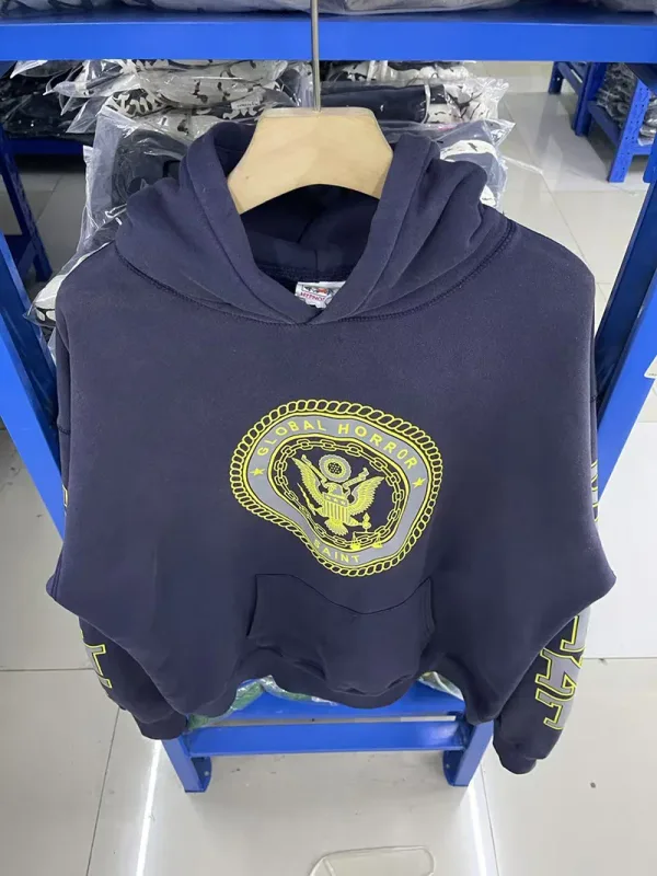 25FW Washed Grey SAINT Hoodies Men Woman Oversize Streetwear Damaged Hooded Pullovers Graphic Print Sweatshirts — image 28