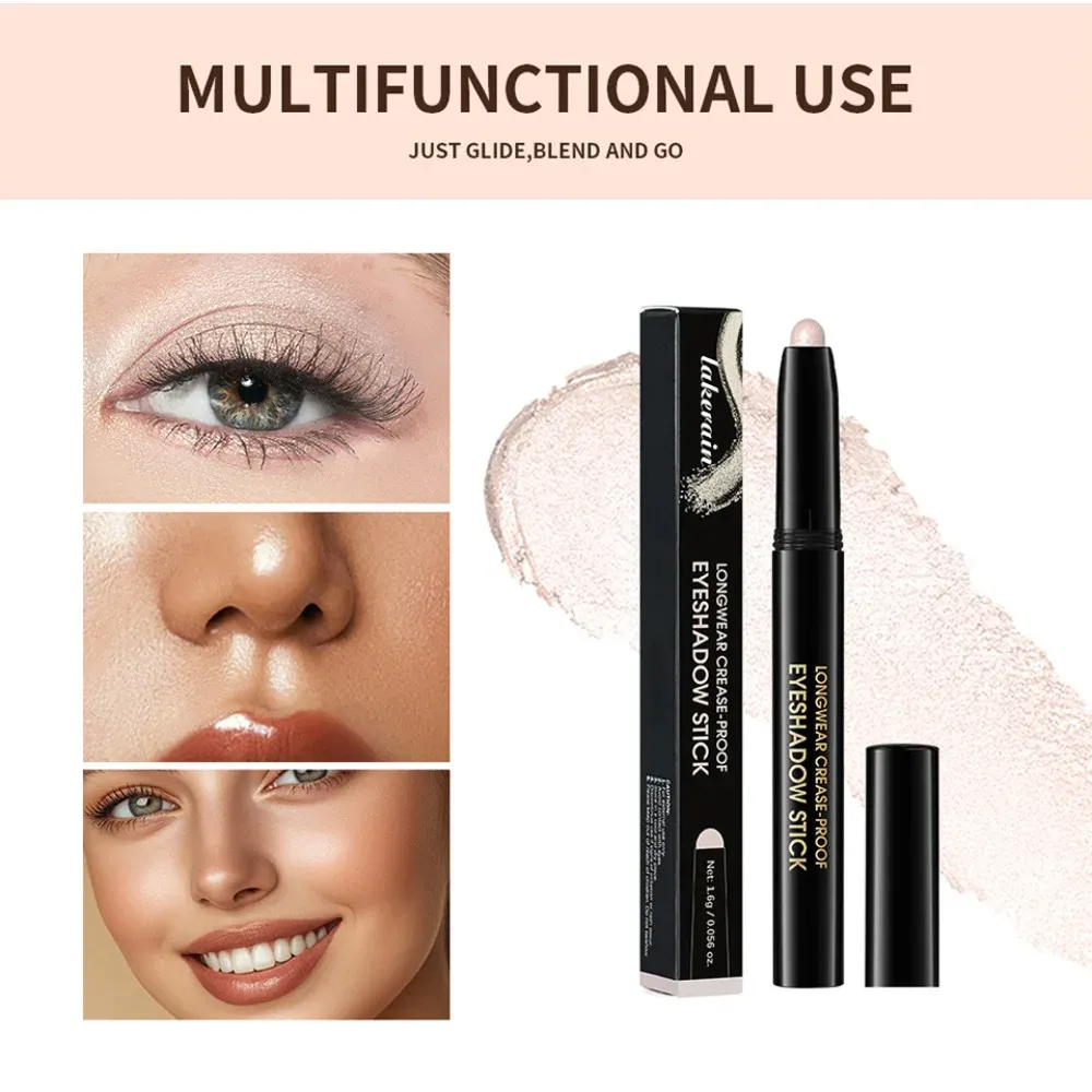 6 Colors Eyeshadow Pencil Stick Shimmer And Matte Waterproof Metallic Glitter Eye Shadow Highlighter Pencil Eyeshadow Cosmetics — image 5
