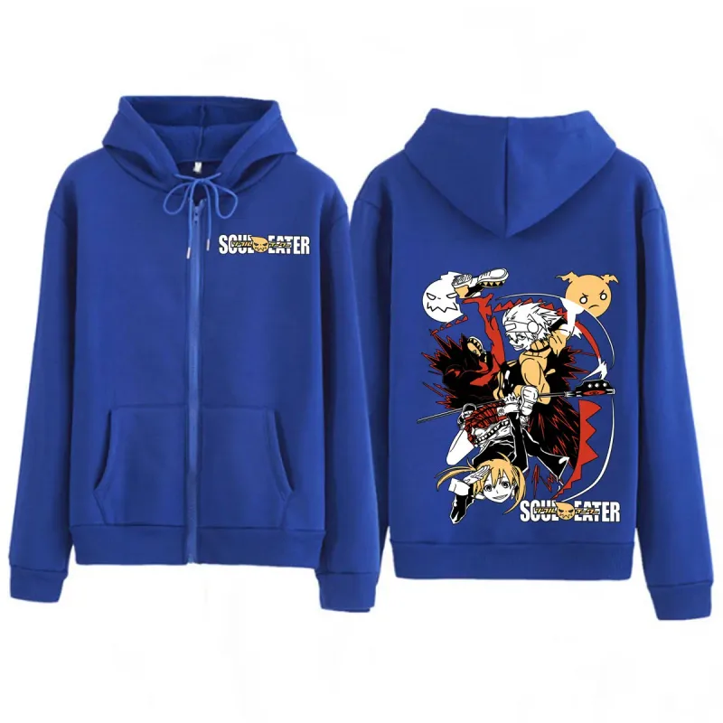 Anime soul eater maka albarn zíper hoodies engraçado roupas femininas masculinas moda roupas de grandes dimensões casuais manga longa streetwears — image 6