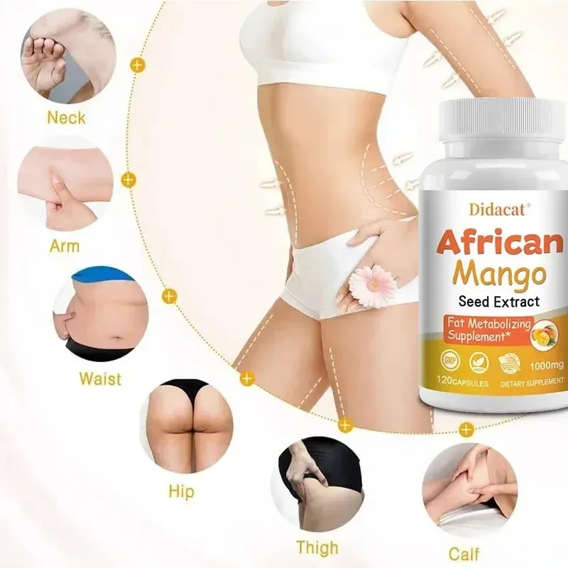 Κάψουλες African Mango - Ισχυρό μεταβολισμό κατασταλτικό της όρεξης ανοσοποιητικό σύστημα υγείας Κάψουλες καύσης λίπους μη ΓΤΟ — image 3