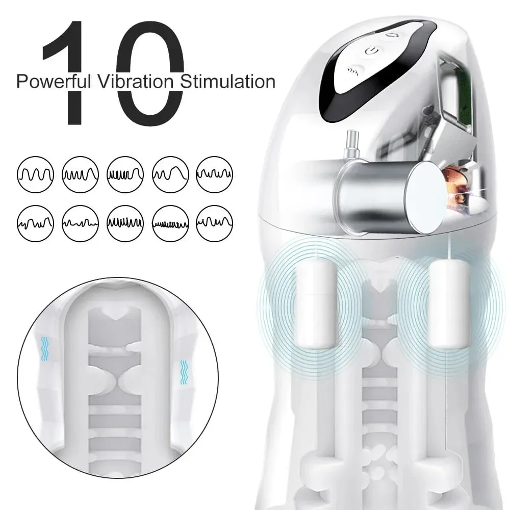 Automatic Male Masturbator Powerful Vibration Blowjob Sucking Machine Silicone Masturbation Cup Adult Supplies Sex Toy for Men — image 2