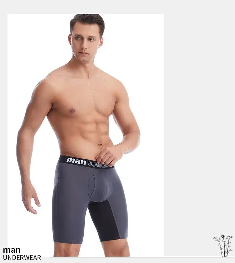 3st Boxershorts för män Big Size Sexiga trosor Underkläder Pack Boxershorts Bambu Fiber Trosor Kalsonger Lång Homme Trosa 5XL-7XL — image 3