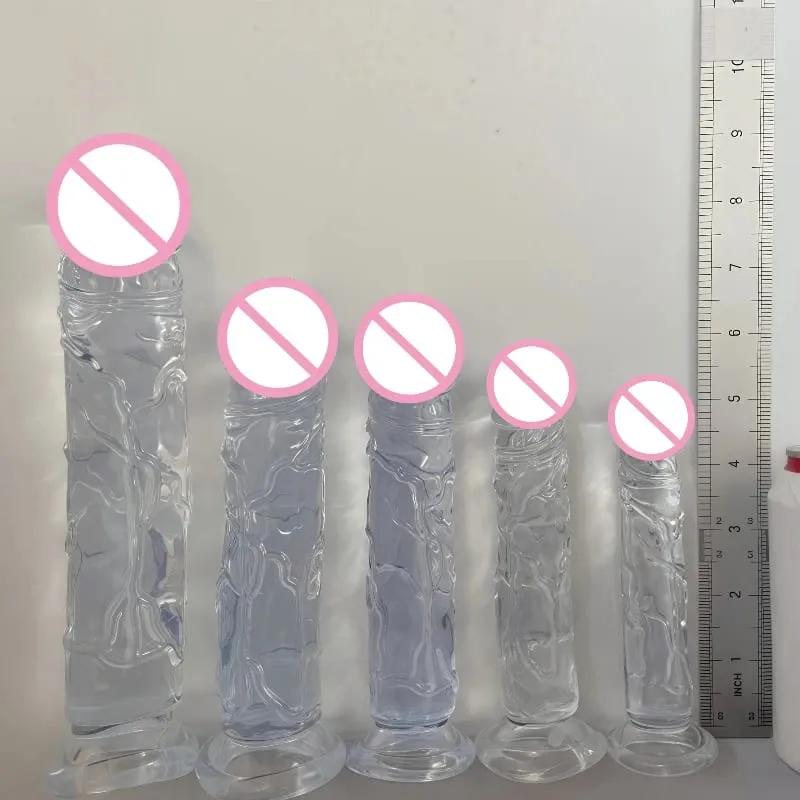 נשים ריאליסטי אנאלי באט פלאג שקוף דילדו כוס יניקה זין גדול רך אוננות G כתם פין גדול מוצר מין למבוגרים 18+ — image 4