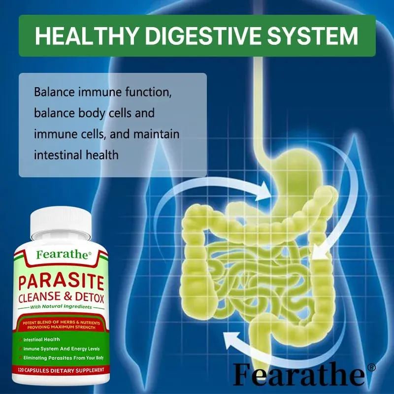 Intestinal Parasite Cleanse Capsules - Black Walnut + Wormwood Herbal Blend Digestive Health Colon Detox & Gut Health Support