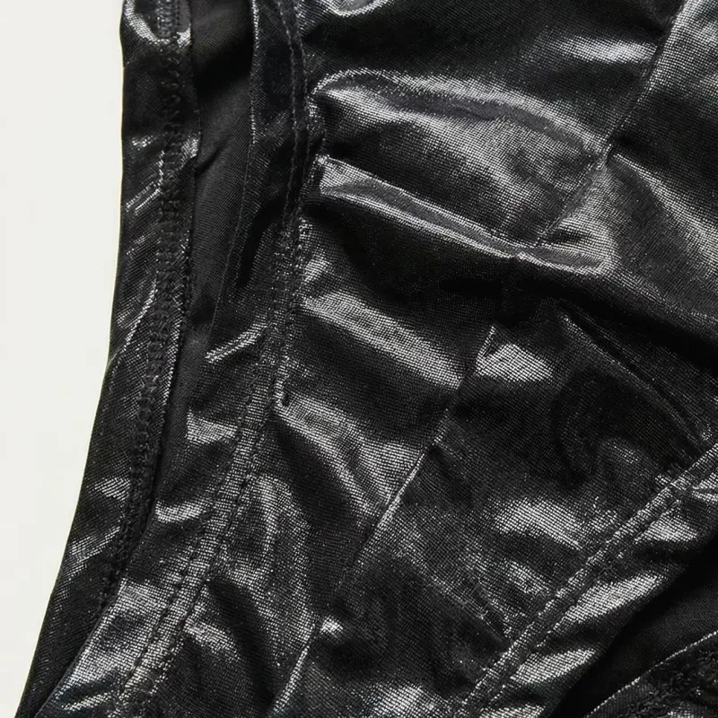 1Pc men's PU leather triangle underwear, sexy triangle underwear, boxing fitness, suitable for costume parties, sweet gift 3256811476168708