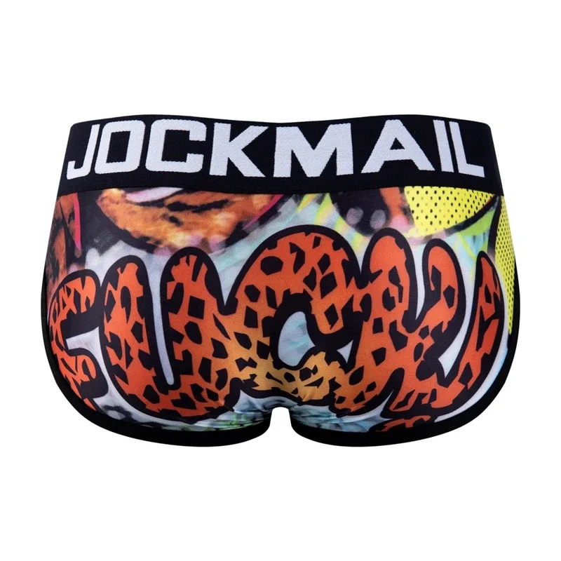 Mapaglarong masaya Sexy Men Underwear Print Underpants Ice silk Briefs Cueca Gay Male Panties Slip 21 Pattern design Shorts — image 41