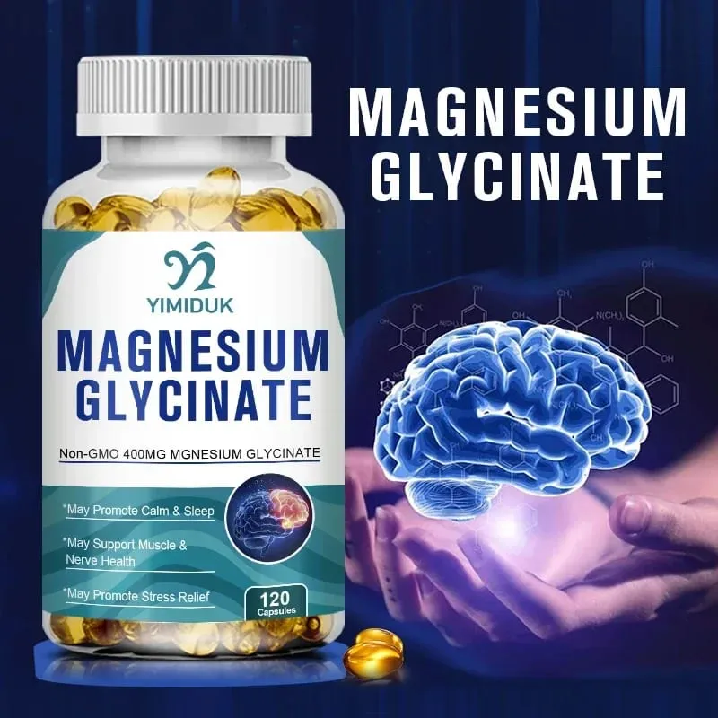 Yimiduk tiszta magnézium-glicinát B6-vitamin-kiegészítő a fáradtsági görcsök leküzdésére és a szív egészségére, csökkenti a szorongást Vegán — image 6