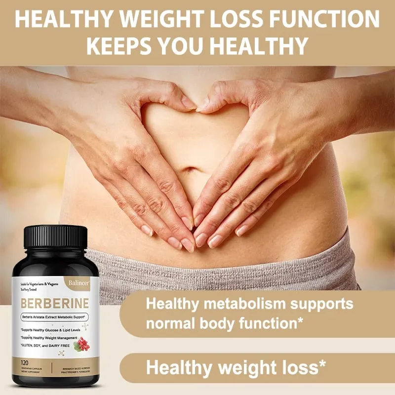 Κάψουλες Berberine 500 Mg - Προωθεί την υγεία του καρδιαγγειακού συστήματος και της χοληστερόλης Υποστήριξη υγιούς διαχείρισης βάρους και ανοσοποιητικού συστήματος — image 3