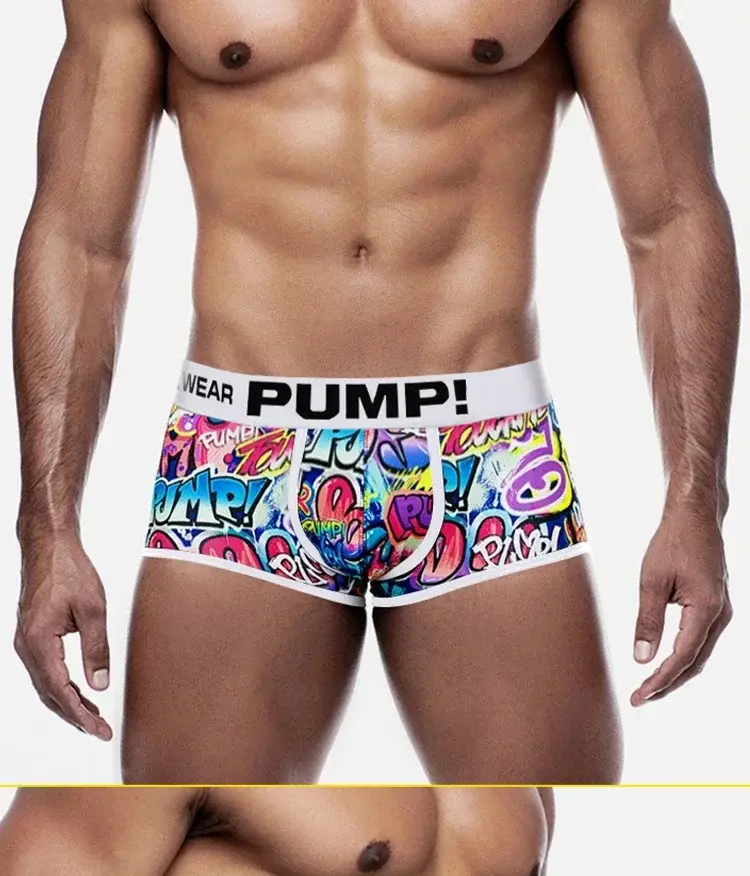 1- 4PCS Men's Cotton Nylon Blend Boxer Briefs All-Over Graffiti Print Wide Elastic Waistband Non-Tight Fashion Sport Underwear — image 21