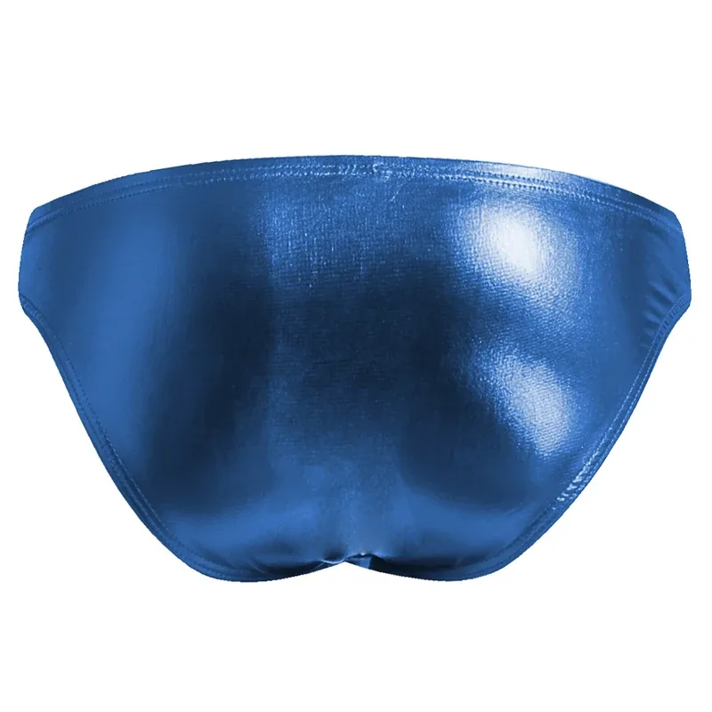 Men's Fashion Low Waist Imitation Leather Briefs with U Convex Pouch Sexy Underwear Lingerie 3PCS/2PCS/1PC Set — image 19
